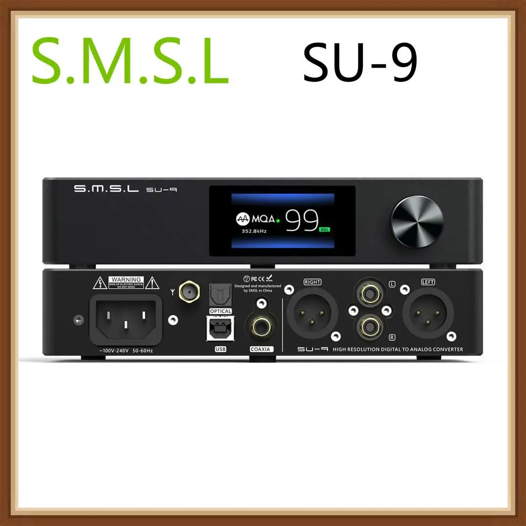 SMSL SU-9 MQA Full Decoder ES9038Pro DAC 2nd Gen XMOS DSD512 PCM768kHz/32Bit Bluetooth 5.0 UAT LDAC USB Balanced Decoder
SMSL SU-9 MQA Full Decoder ES9038Pro DAC 2nd Gen XMOS DSD512 PCM768kHz/32Bit Bluetooth 5.0 UAT LDAC USB Balanced Decoder