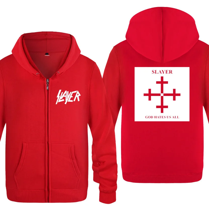 Slayer God Hates Us All Music Rock Hoodies Men Fleece Long Sleeve Zipper Hooded Jacket Winter Man Hip Hop Sweatshirt Streetwear
Slayer God Hates Us All Music Rock Hoodies Men Fleece Long Sleeve Zipper Hooded Jacket Winter Man Hip Hop Sweatshirt Streetwear