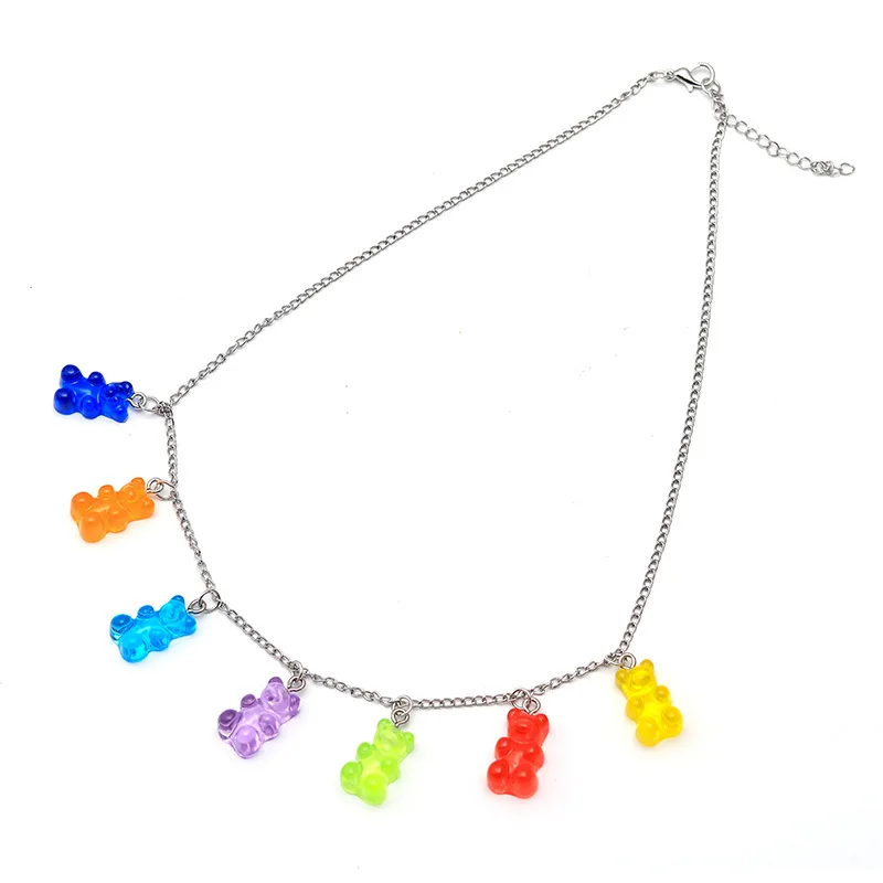2020 popular gummy bear trendy necklace rainbow chain designer womens candy gummy bear necklace cheap jewelry
2020 popular gummy bear trendy necklace rainbow chain designer womens candy gummy bear necklace cheap jewelry