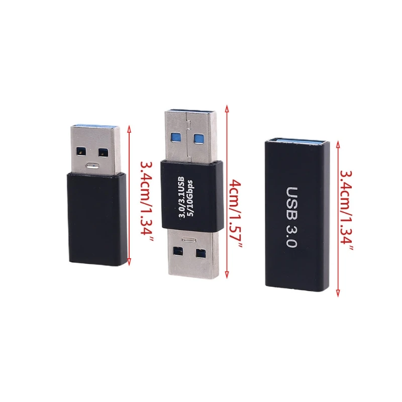 3 Pcs Metal Convenient Converter USB 3.0 Male and Female Series Metal Adapter Fast Transmission Practical Converter
3 Pcs Metal Convenient Converter USB 3.0 Male and Female Series Metal Adapter Fast Transmission Practical Converter