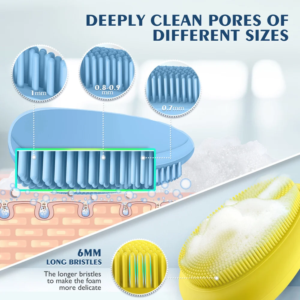 ETEREAUTY 2pcs Silicone Facial Cleansing Brush Massaging Brush Face Cleansing Massager with Storage Case (Yellow and Blue)
ETEREAUTY 2pcs Silicone Facial Cleansing Brush Massaging Brush Face Cleansing Massager with Storage Case (Yellow and Blue)