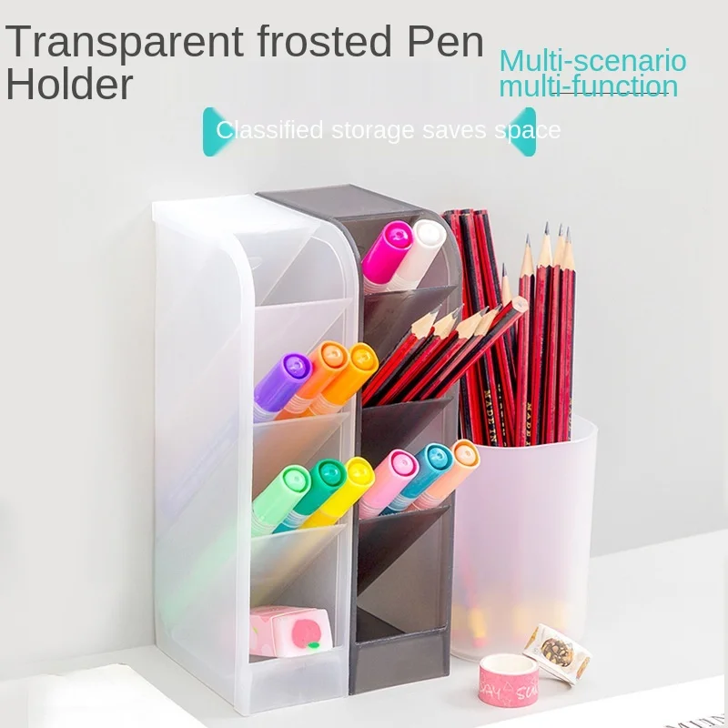 Tabletop box plastic pen barrel scrub simple oblique plug-in multi-functional stationery barrel makeup brush lipstick receiver 
Tabletop box plastic pen barrel scrub simple oblique plug-in multi-functional stationery barrel makeup brush lipstick receiver