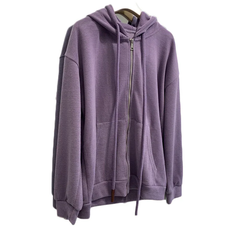 Hoodies Women 2021 New Loose Solid Color Zipper Hooded Drawstring Long-Sleeved Wild Slim Casual Fashion Clothes T343
Hoodies Women 2021 New Loose Solid Color Zipper Hooded Drawstring Long-Sleeved Wild Slim Casual Fashion Clothes T343