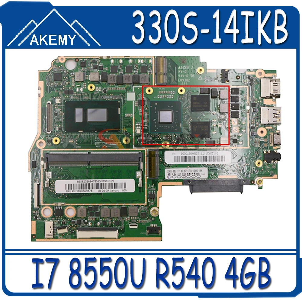 Материнская плата Akemy для ноутбука Lenovo 330S-14IKB, ЦП I7 8550U GPU R540, 4 Гб ОЗУ, 4 Гб DDR4, протестирована на 100%, новый продукт
Материнская плата Akemy для ноутбука Lenovo 330S-14IKB, ЦП I7 8550U GPU R540, 4 Гб ОЗУ, 4 Гб DDR4, протестирована на 100%, новый продукт