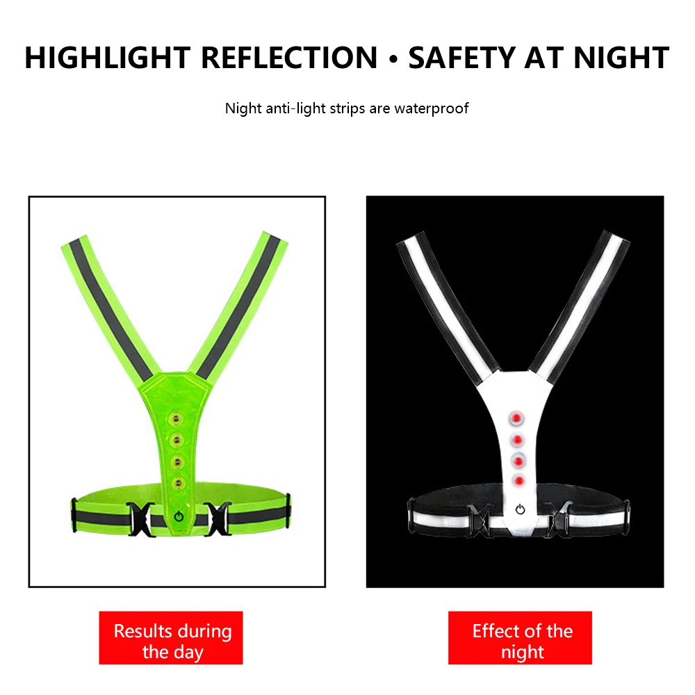 1pcs LED Reflective Vest Cycling Vest High Visibility Outdoor Running Cycling Reflective Safety Vest Adjustable Elastic Strap
1pcs LED Reflective Vest Cycling Vest High Visibility Outdoor Running Cycling Reflective Safety Vest Adjustable Elastic Strap