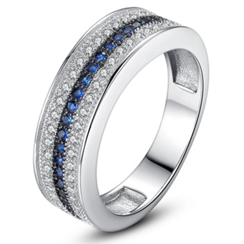 Fashion Blue And White Zircon Ladies Banquet Ring Whole Sale Electroplating Women Vintage Wedding Engagement Jewelry
Fashion Blue And White Zircon Ladies Banquet Ring Whole Sale Electroplating Women Vintage Wedding Engagement Jewelry