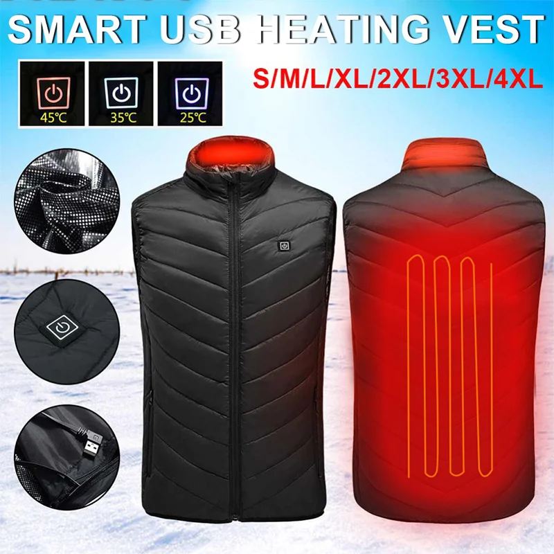 11 Region Heated Vest Usb Heated Hot Smart Thermostat Thermal Chaleco Winter Fishing Reflective Vest Waterproof Power Stretch
11 Region Heated Vest Usb Heated Hot Smart Thermostat Thermal Chaleco Winter Fishing Reflective Vest Waterproof Power Stretch