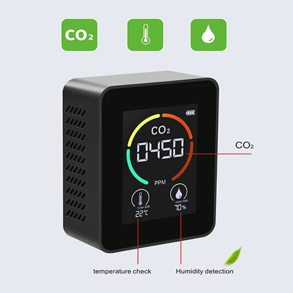 Air Quality Monitor Temperature Humidity Sensor Tester CO2 Meter Digital Carbon Dioxide TVOC Formaldehyde Indoor Detector
Air Quality Monitor Temperature Humidity Sensor Tester CO2 Meter Digital Carbon Dioxide TVOC Formaldehyde Indoor Detector