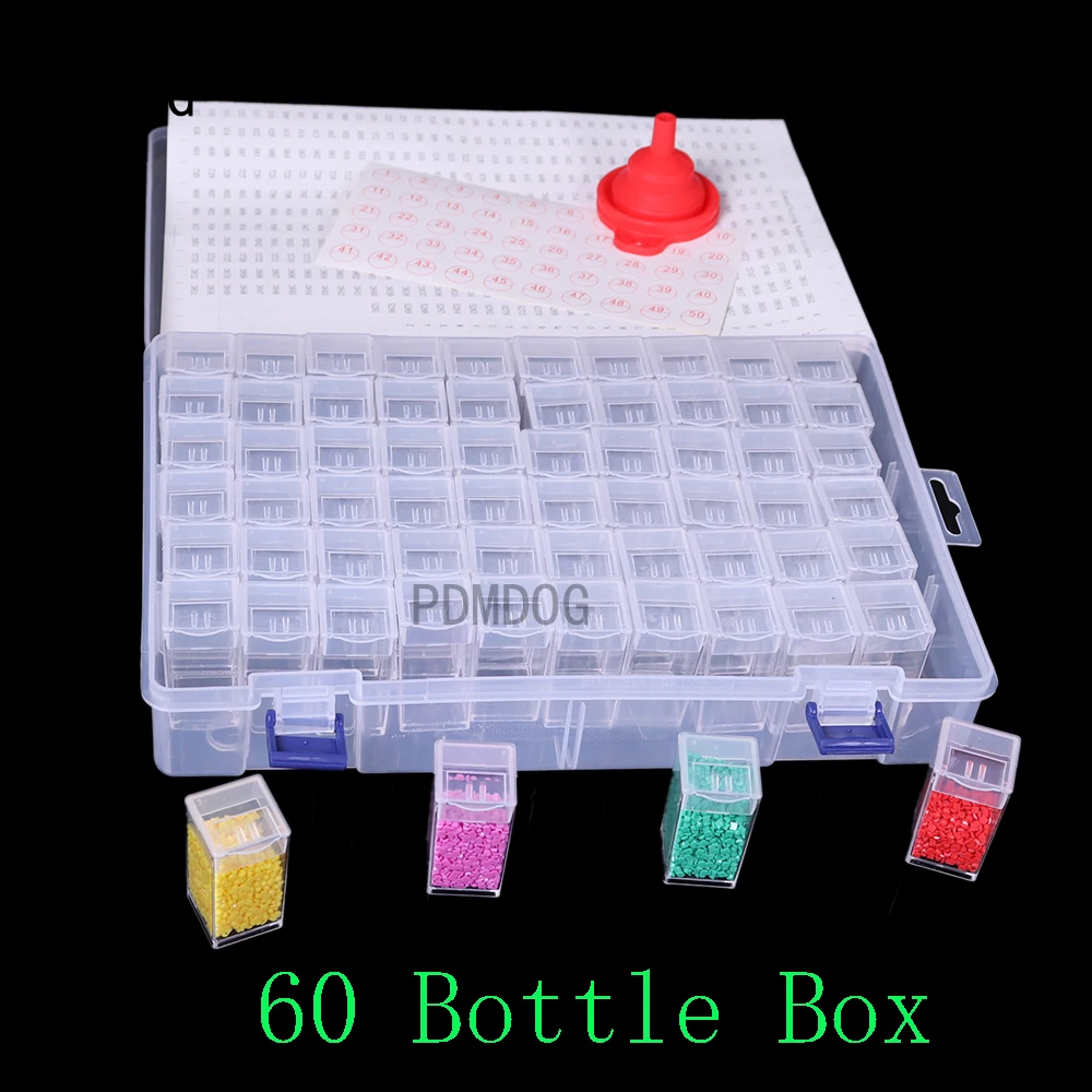 32/ 60 Grids Plastic Box Organizer Medicine Case diamond painting Storage Box Embroidery Storage Case Jewelry Accessories Tools 
32/ 60 Grids Plastic Box Organizer Medicine Case diamond painting Storage Box Embroidery Storage Case Jewelry Accessories Tools