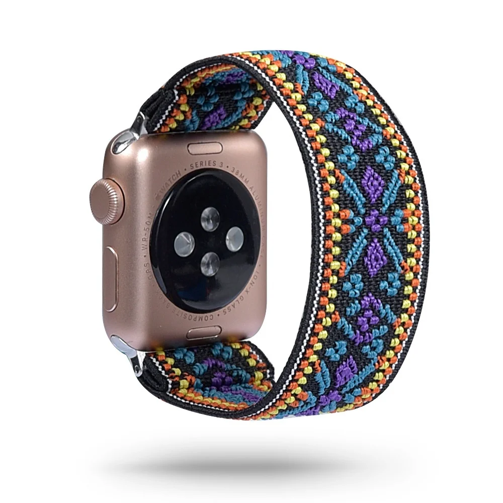 Ремешок резиновый для Apple watch 6 5 band 40 мм 44 эластичный браслет наручных часов series 4 3