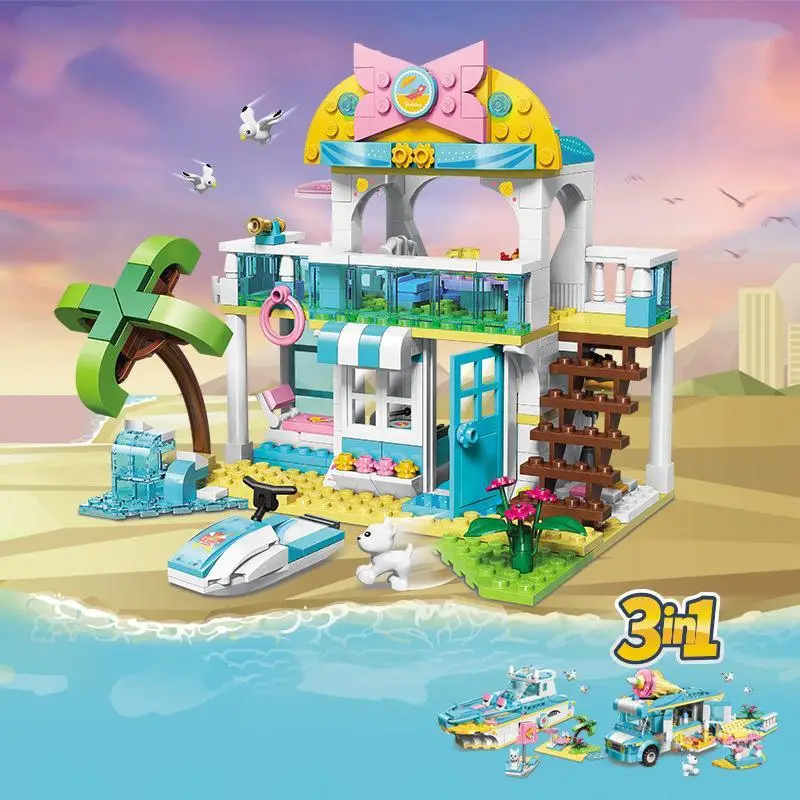 316pcs Enlightenment Building Blocks 4804 Creative 3 Change Holiday Travel Girl Assembling Ship Ice Cream Car Toy Gifts
316pcs Enlightenment Building Blocks 4804 Creative 3 Change Holiday Travel Girl Assembling Ship Ice Cream Car Toy Gifts