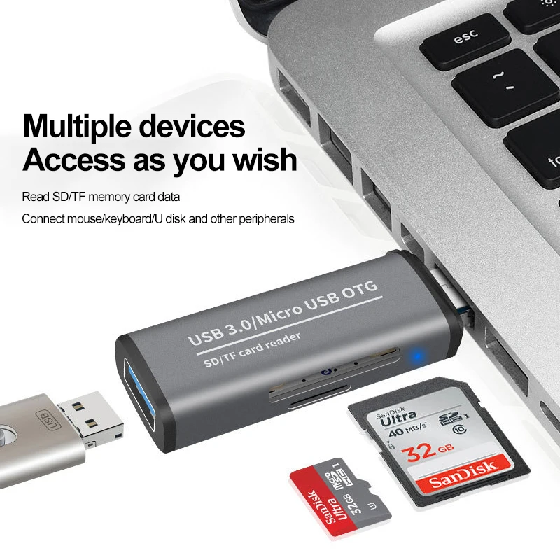 Usb 3.0 Multi Smart Memory Card Reader OTG Type C Adapter Mini Cardreader For Micro SD/TF Microsd Computer Laptop
Usb 3.0 Multi Smart Memory Card Reader OTG Type C Adapter Mini Cardreader For Micro SD/TF Microsd Computer Laptop