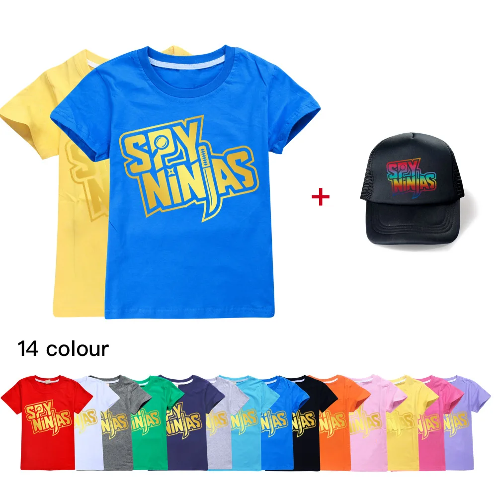 

SPY NINJAS Kids Clothes Cotton Sport Tracksuits Children T-shirts & Cap Suit Cartoon Set Teenager Boys Girls Clothing