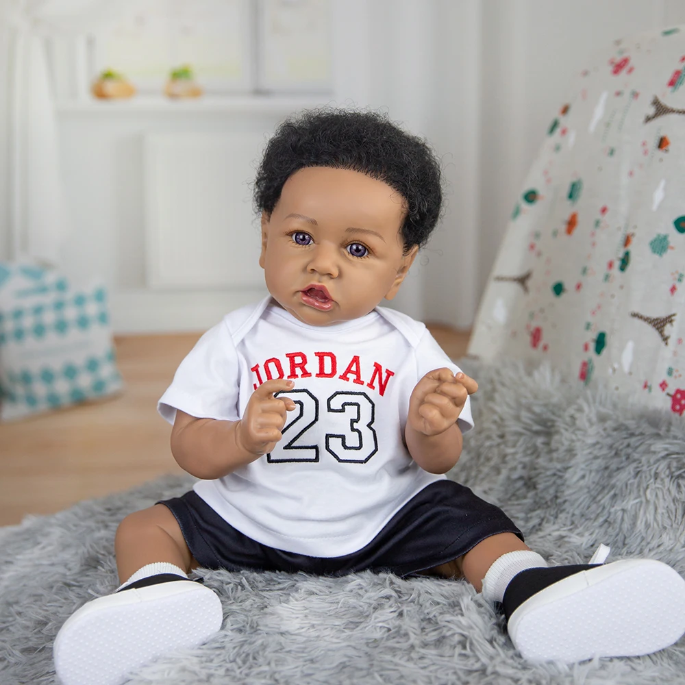 Hoomai Handmade 23' Black skin Reborn Baby Dolls Soft Body For boy Kids Gift Best Playmates
Hoomai Handmade 23' Black skin Reborn Baby Dolls Soft Body For boy Kids Gift Best Playmates