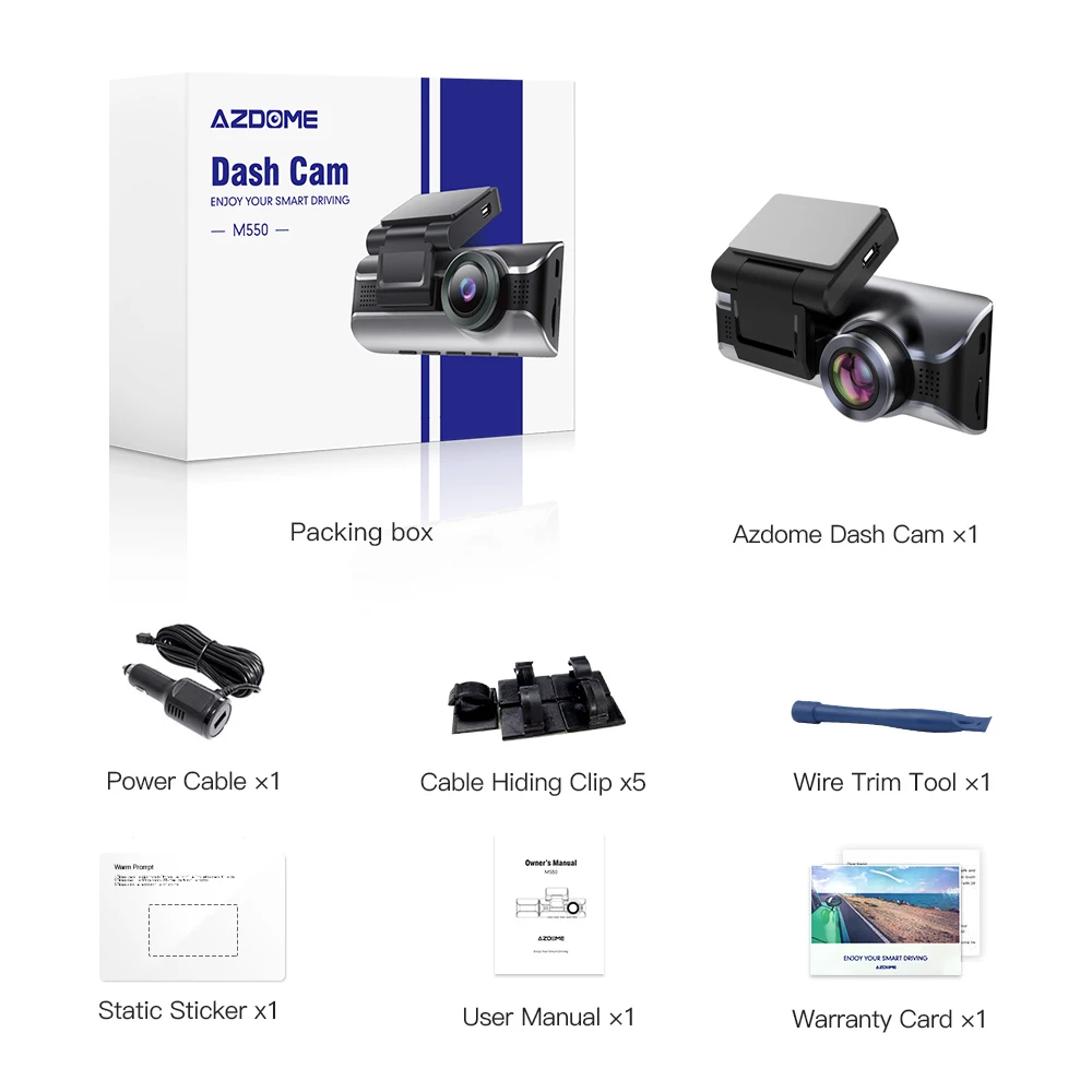 AZDOME M550, 3,19 , UHD 3840 2160P, 4K, , Wi-Fi 
AZDOME M550, 3,19 , UHD 3840 2160P, 4K, , Wi-Fi