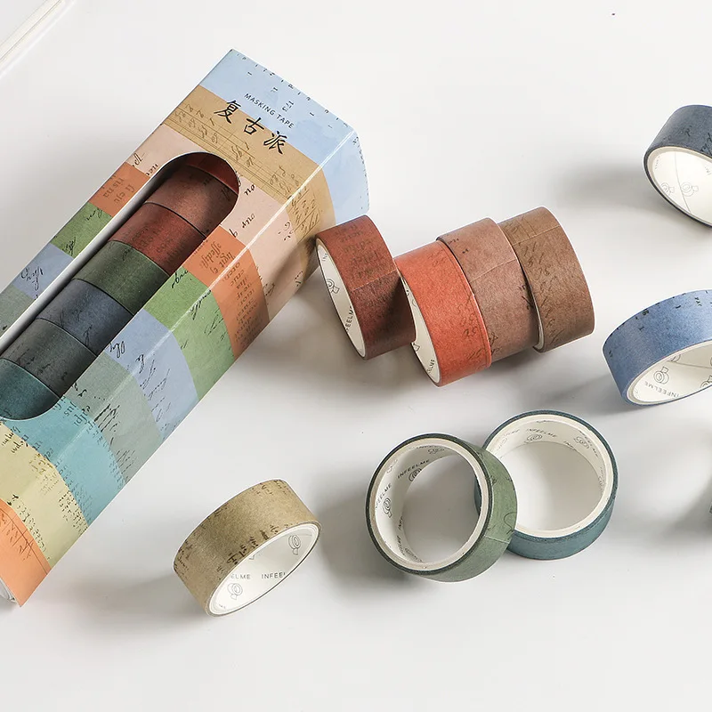 10Pcs Retro Solid Color Basic Decoration Washi Tape Set DIY English Letter Scrapbook Sticker Kawaii Masking Tape School Supplies
10Pcs Retro Solid Color Basic Decoration Washi Tape Set DIY English Letter Scrapbook Sticker Kawaii Masking Tape School Supplies
