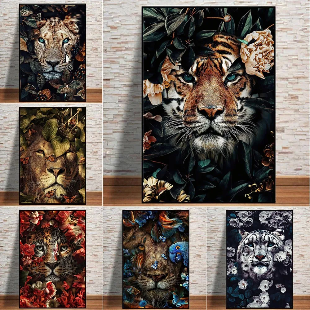 Nordic Flower Animal Canvas Painting Wall Art Tiger Lion Zebra Poster And Print For Living Room Modern Home Decor Picture
Nordic Flower Animal Canvas Painting Wall Art Tiger Lion Zebra Poster And Print For Living Room Modern Home Decor Picture