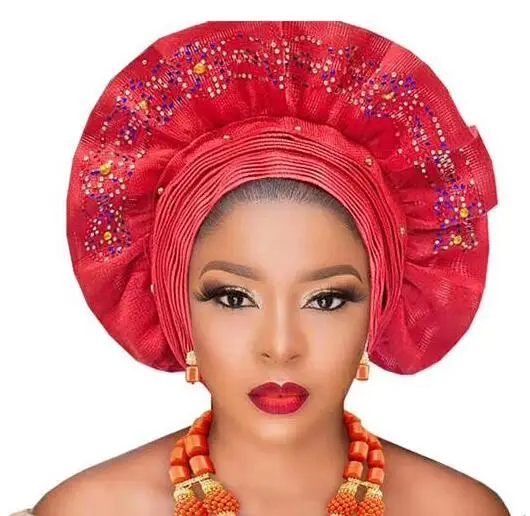African woman hat Aso oke Afican Auto Gele
African woman hat Aso oke Afican Auto Gele