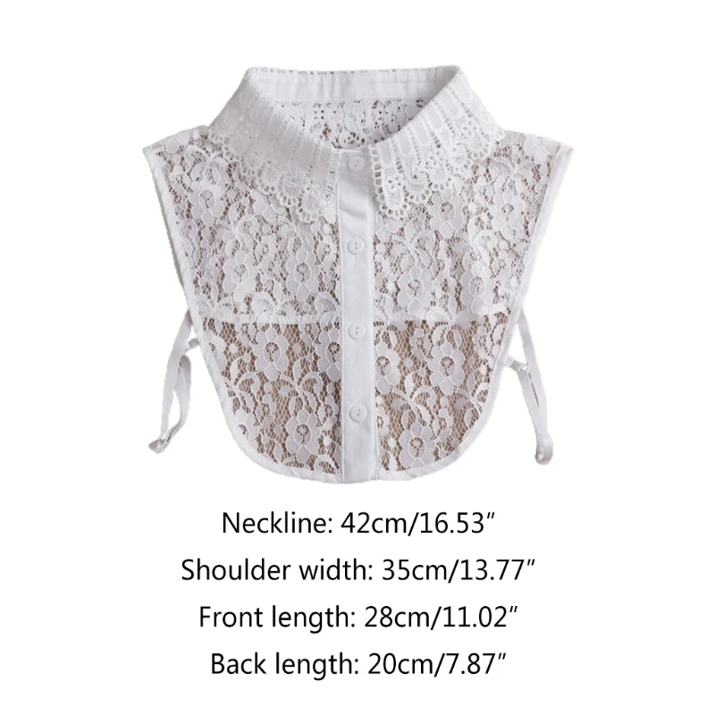 Women Elegant Crochet Hollow Out Floral Lace False Fake Collar Button Down Lapel Detachable Half Shirt Blouse Dickey Clothes Acc
Women Elegant Crochet Hollow Out Floral Lace False Fake Collar Button Down Lapel Detachable Half Shirt Blouse Dickey Clothes Acc