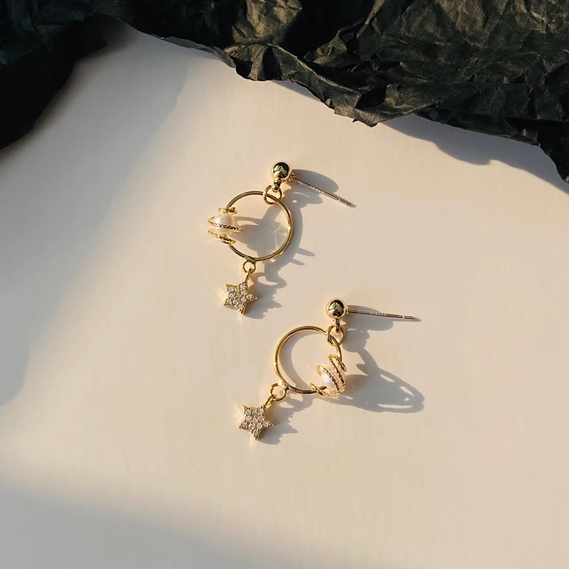 14k Real Gold Dainty Pearl Drop Stud Earrings 925 Silver Star Dangle Earrings Light Luxury Round Party Wedding Fashion Jewelry
14k Real Gold Dainty Pearl Drop Stud Earrings 925 Silver Star Dangle Earrings Light Luxury Round Party Wedding Fashion Jewelry