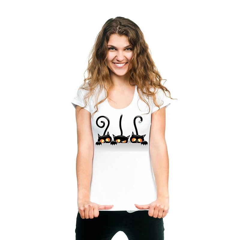 Women Tshirt Vintage Harajuku Streetwear O-Neck White T-shirt Oversized Cute Black Cats Print Korean Fashion Ulzzang Tops Tees
Women Tshirt Vintage Harajuku Streetwear O-Neck White T-shirt Oversized Cute Black Cats Print Korean Fashion Ulzzang Tops Tees