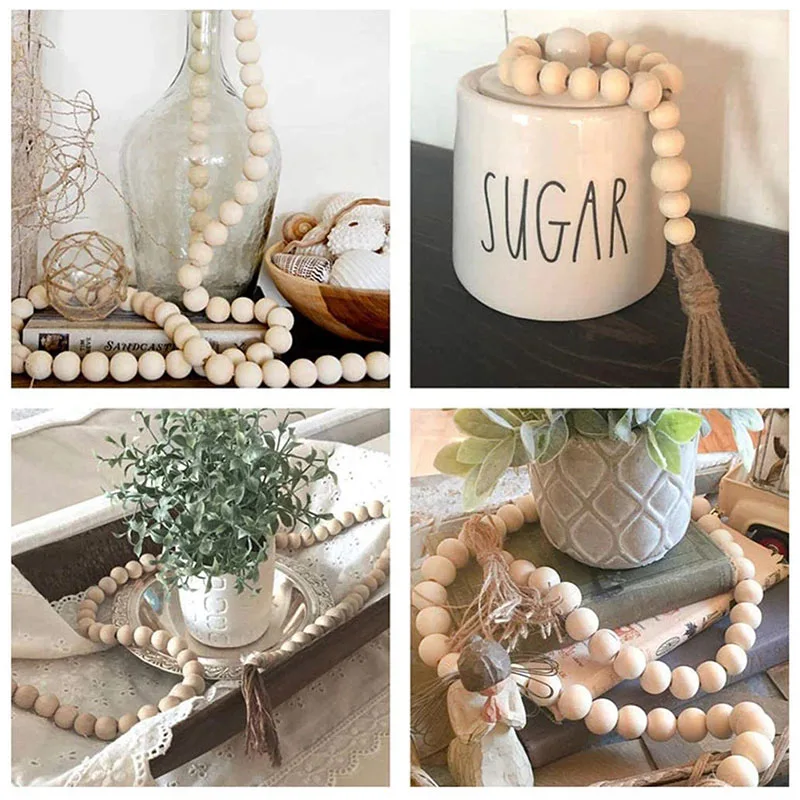 Tassel String Wood Beads For Farmhouse Twine Wall Hanging Garland Boho Home Decor Yard Garden Holiday Decoration Ornaments
Tassel String Wood Beads For Farmhouse Twine Wall Hanging Garland Boho Home Decor Yard Garden Holiday Decoration Ornaments