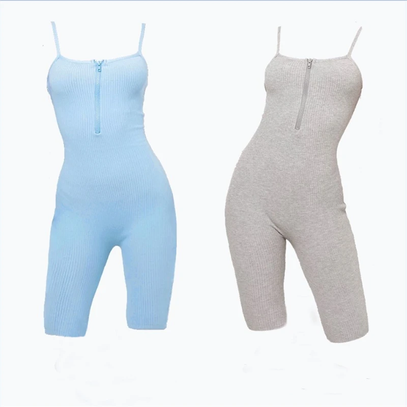 Skinny Spaghetti Strap Sleeveless Street Woman Rompers 2020 Bar Club Bodycon Sexy Zipper Bodysuit Jumpsuits Body Femme Playsuits
Skinny Spaghetti Strap Sleeveless Street Woman Rompers 2020 Bar Club Bodycon Sexy Zipper Bodysuit Jumpsuits Body Femme Playsuits