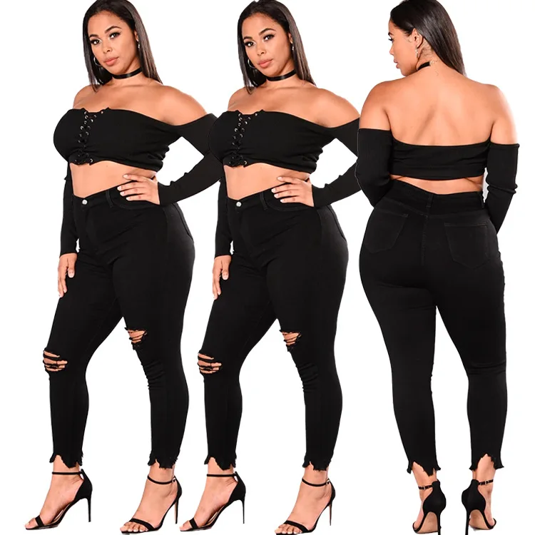 5XL plus Size Women High Waist Casual Jeans Washed Distressed hole Stretch Skinny Jeans Black Denim Pants Ladies Pencil Pants
5XL plus Size Women High Waist Casual Jeans Washed Distressed hole Stretch Skinny Jeans Black Denim Pants Ladies Pencil Pants