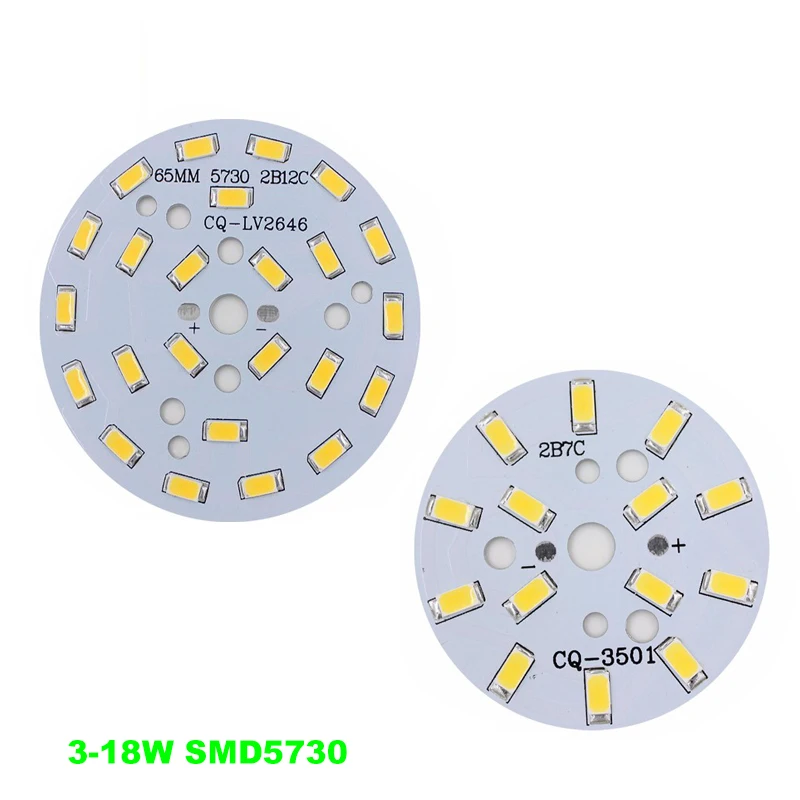 

3W 5W 7W 9W 12W 15W 18W 24W 5730 SMD Light Board Led Lamp Panel For Ceiling Downlights Spot