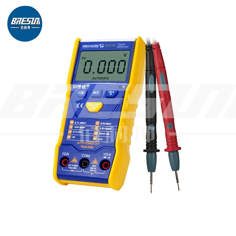 Карманный цифровой мультиметр MECHANIC SIV110 SIV119 SIV120, измеритель напряжения постоянного и переменного тока, измеритель сопротивления диодов, тес...
Карманный цифровой мультиметр MECHANIC SIV110 SIV119 SIV120, измеритель напряжения постоянного и переменного тока, измеритель сопротивления диодов, тес...