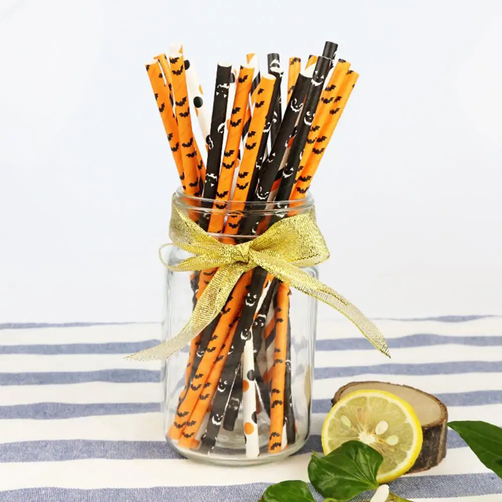 4 Bags Halloween Straw Food Grade Disposable Kraft Paper Halloween Themed Colorful Straw Halloween bat party straws
4 Bags Halloween Straw Food Grade Disposable Kraft Paper Halloween Themed Colorful Straw Halloween bat party straws