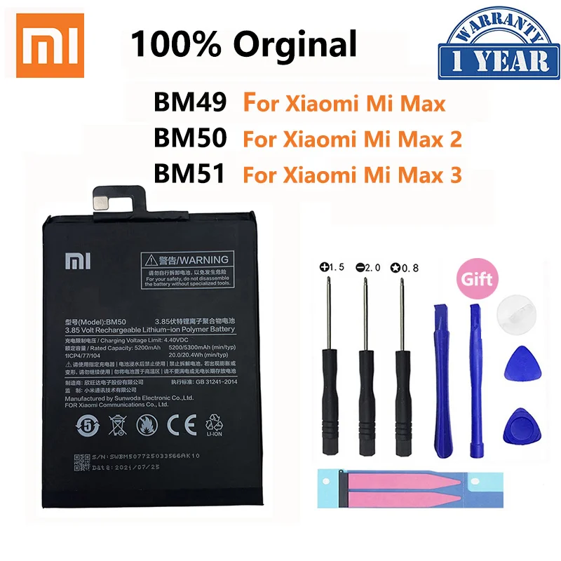 Xiaomi primary battery bm49 BM50 bm51100%, which is Xiaomi Max 2 3 max2 max3, high-quality mobile phone battery replacement
Xiaomi primary battery bm49 BM50 bm51100%, which is Xiaomi Max 2 3 max2 max3, high-quality mobile phone battery replacement