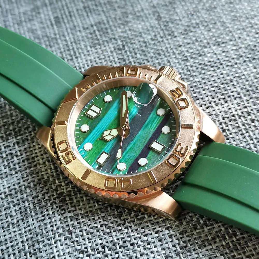 40mm New Arrival Bliger 24 Jewels NH35A Automatic Men Watch Sapphire Glass Rubber Band Rose Gold Plated Rotating Bezel
40mm New Arrival Bliger 24 Jewels NH35A Automatic Men Watch Sapphire Glass Rubber Band Rose Gold Plated Rotating Bezel