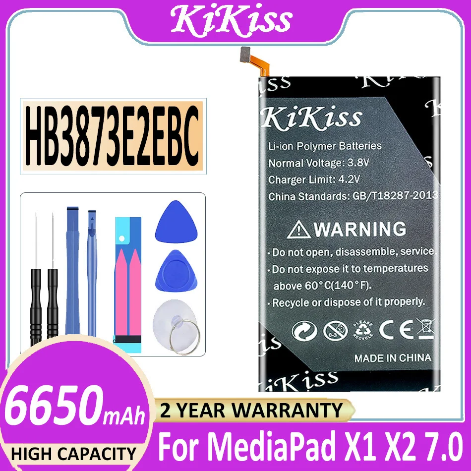 Аккумулятор HB3873E2EBC 6650 мАч KiKiss для Huawei Mediapad X1 X2 7,0 дюйма/7D-501U 7D-501L 7D-503L 7D-503LT, GEM-701L GEM-702L/703L
Аккумулятор HB3873E2EBC 6650 мАч KiKiss для Huawei Mediapad X1 X2 7,0 дюйма/7D-501U 7D-501L 7D-503L 7D-503LT, GEM-701L GEM-702L/703L