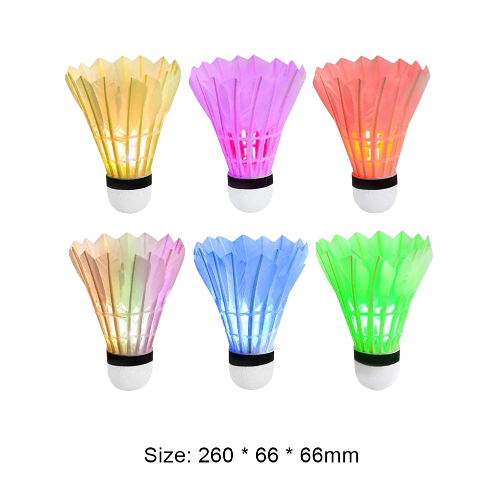 6Pcs LED Badminton Shuttlecocks LED Lighting Birdies Indoor Outdoor Badminton Equipment Drosphipping
6Pcs LED Badminton Shuttlecocks LED Lighting Birdies Indoor Outdoor Badminton Equipment Drosphipping