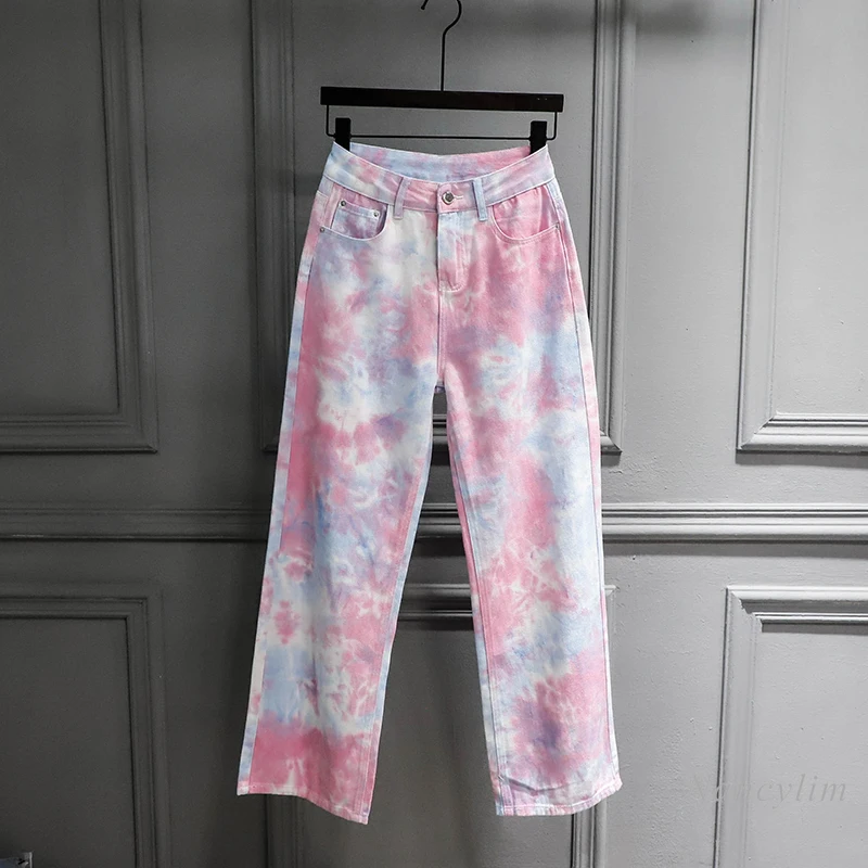 Colorful Straight Jeans Women 2021 Spring and Summer New Street Hip-Hop Long Trousers Fashion Denim Pants Femme 
Colorful Straight Jeans Women 2021 Spring and Summer New Street Hip-Hop Long Trousers Fashion Denim Pants Femme