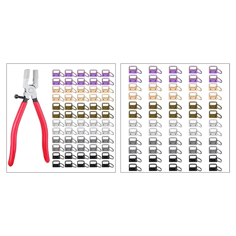 60 Pcs 2.5cm Key Fob Keychain Hardware with Pliers Tool Set for Wristlet Clamp Key Lanyard Making
60 Pcs 2.5cm Key Fob Keychain Hardware with Pliers Tool Set for Wristlet Clamp Key Lanyard Making