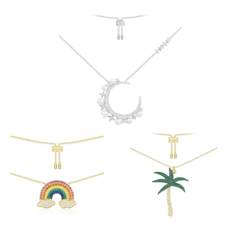 LIDU High Quality 925 Silver Moon Rainbow Necklace With Stylish And Exquisite Monaco Jewelry As A Gift For Friends
LIDU High Quality 925 Silver Moon Rainbow Necklace With Stylish And Exquisite Monaco Jewelry As A Gift For Friends