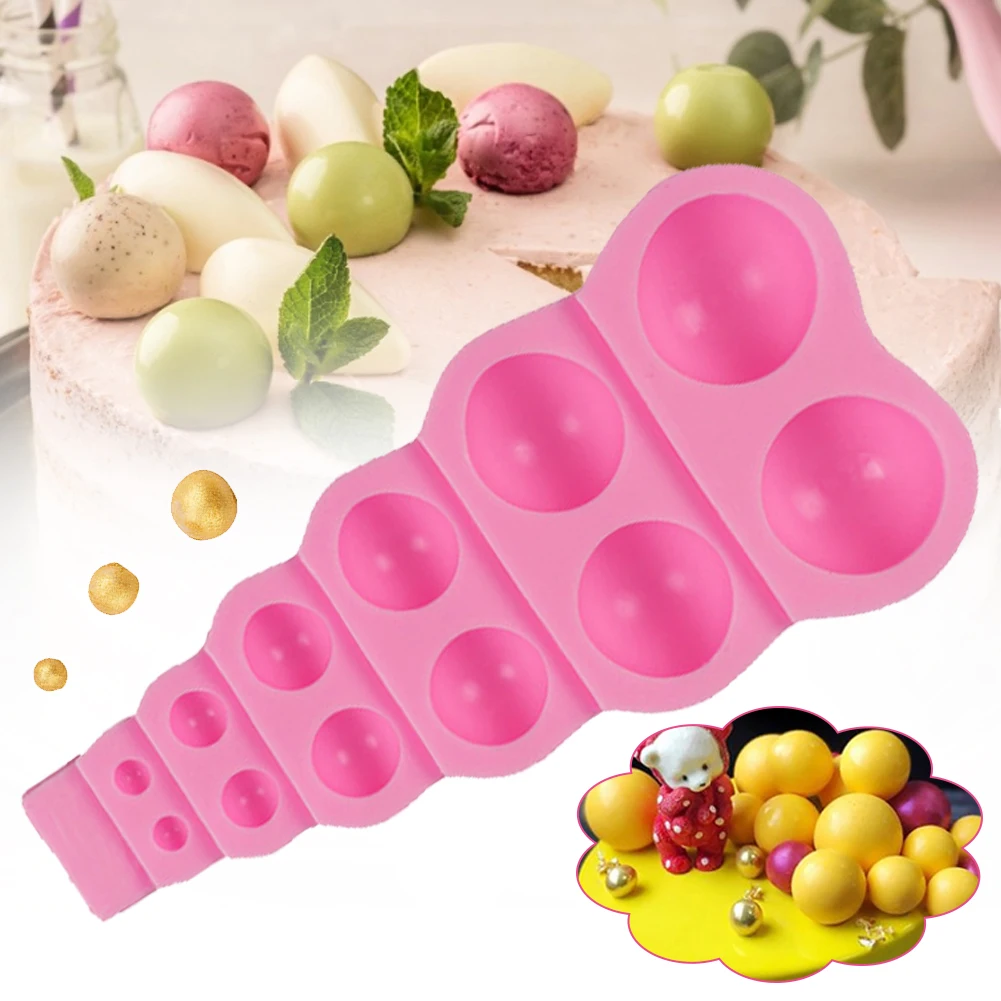DIY 3D Semi Sphere Silicone Mold Bead Pearl Silicone Mould for Chocolate, Cake, Jelly, Pudding, Round Shape Half Candy Molds
DIY 3D Semi Sphere Silicone Mold Bead Pearl Silicone Mould for Chocolate, Cake, Jelly, Pudding, Round Shape Half Candy Molds