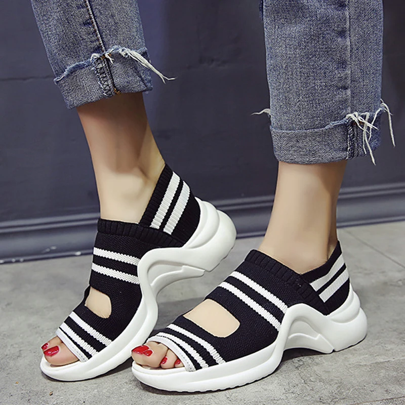 Women Sandals 2020 Summer Shoes Woman Knitting Breathable Sandals Wedges Platform Sandals Lady Comfortable Shoes
Women Sandals 2020 Summer Shoes Woman Knitting Breathable Sandals Wedges Platform Sandals Lady Comfortable Shoes