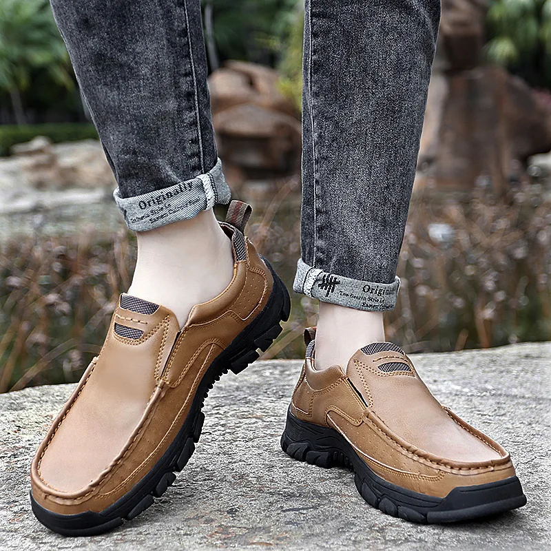 2021 Autumn New Men's Leather Shoes Cowhide Low-top Business Casual British Style Casual Shoes Leather Running Walking Shoes
2021 Autumn New Men's Leather Shoes Cowhide Low-top Business Casual British Style Casual Shoes Leather Running Walking Shoes