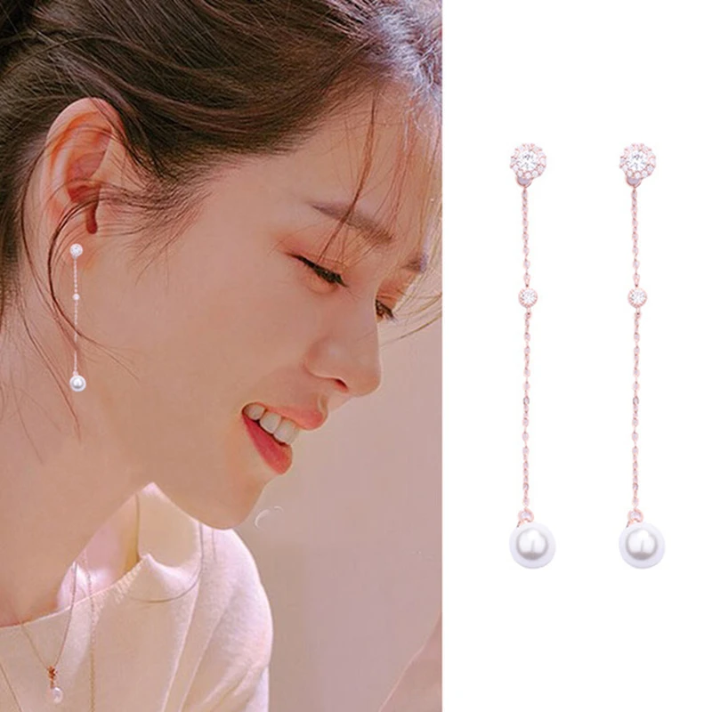 

Korean Drama Crash Landing on You Fashion new creative design elegant tassel high quality Earrings