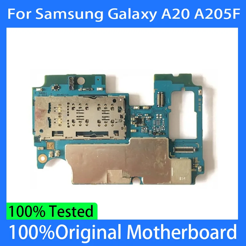 100%Original Factory Unlock Motherboard For Samsung Galaxy A20 A205F Logic Board ainboard For Galaxy A20 A205F With Full Chips 
100%Original Factory Unlock Motherboard For Samsung Galaxy A20 A205F Logic Board ainboard For Galaxy A20 A205F With Full Chips