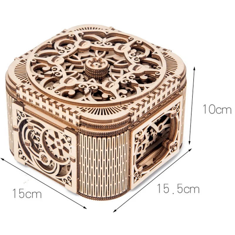 New High-grade wooden jewelry box assembled creative toy gift puzzle wooden mechanical transmission model assembled toy DIY gift
New High-grade wooden jewelry box assembled creative toy gift puzzle wooden mechanical transmission model assembled toy DIY gift