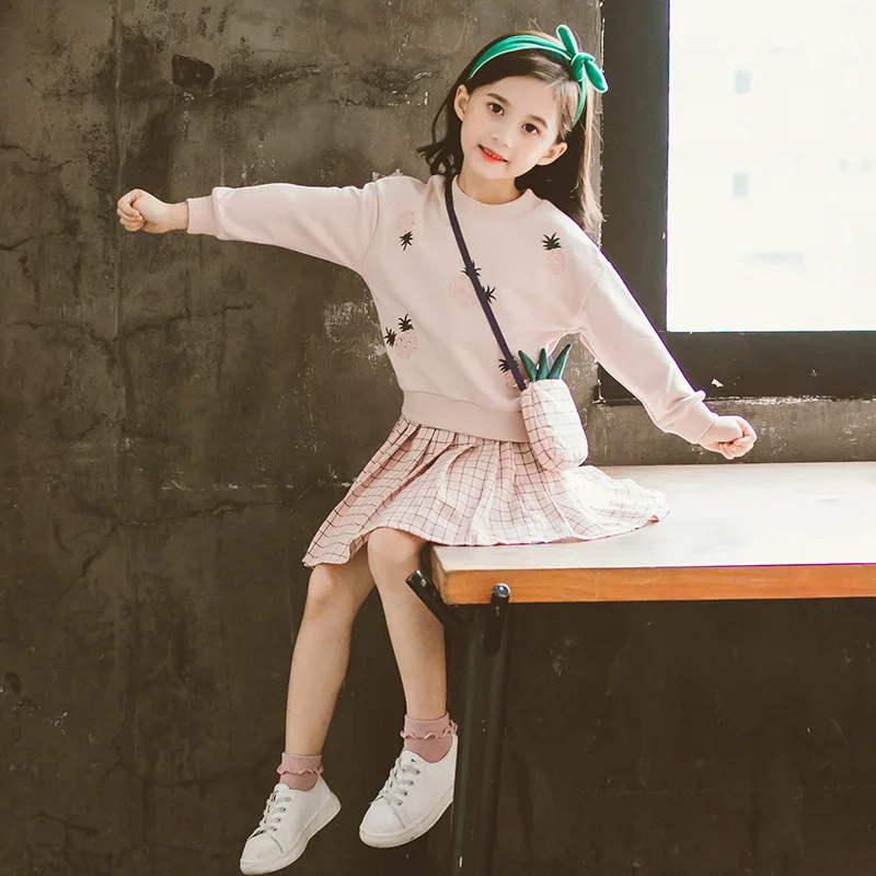 Фото Детские платья для девочек комплект одежды 2019 года осенне - купить