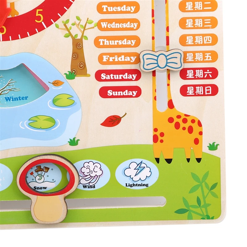 Kids Wooden Toy Children Early Learning Developmental Multifunction Wood Hanging Clock Including Calendar Clock 
Kids Wooden Toy Children Early Learning Developmental Multifunction Wood Hanging Clock Including Calendar Clock