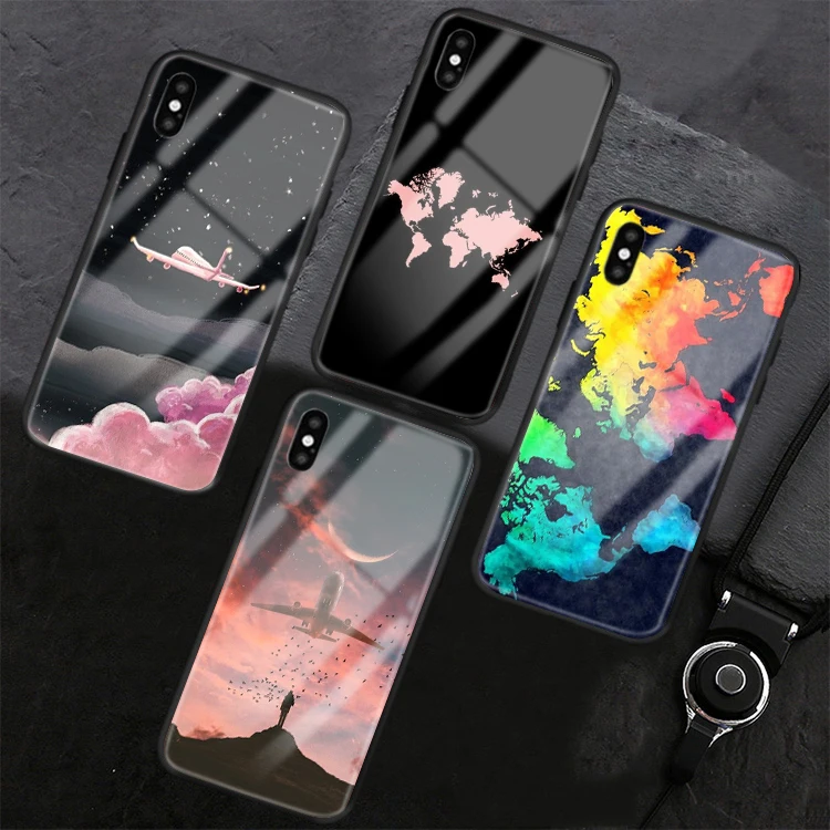 Модная карта мира для путешествий Just Go чехол iPhone 11 pro X XR XS Max 8 7 6s Plus samsung s8 Черная