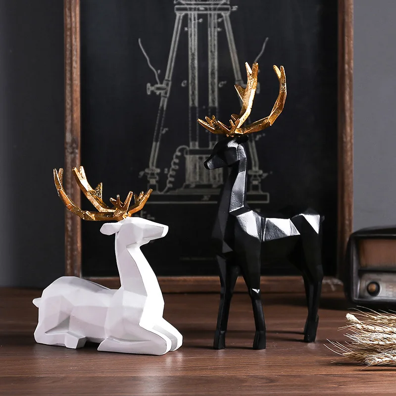 Creative Home Crafts Nordic Resin Elk Office Ornaments Animal Model Statue Home Living Room Wine Cabinet Decoration Accessories
Creative Home Crafts Nordic Resin Elk Office Ornaments Animal Model Statue Home Living Room Wine Cabinet Decoration Accessories