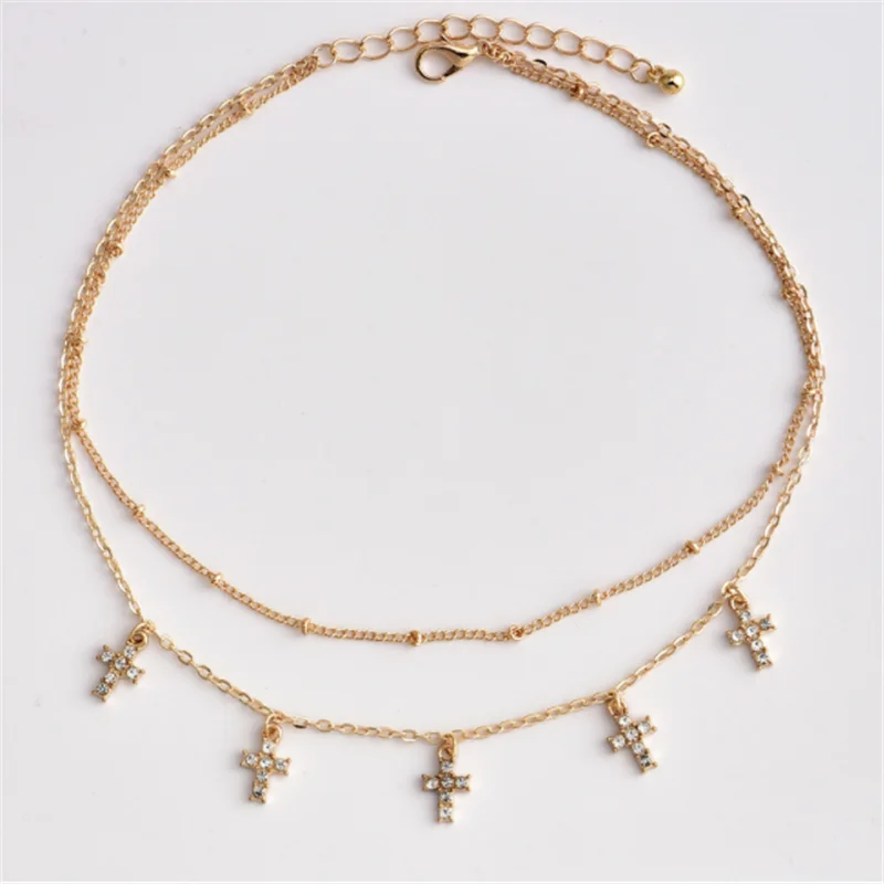 Double Layer Small Cross Tassel Pendant Necklace Clavicle Chain New Simple Fashion Jewelry
Double Layer Small Cross Tassel Pendant Necklace Clavicle Chain New Simple Fashion Jewelry