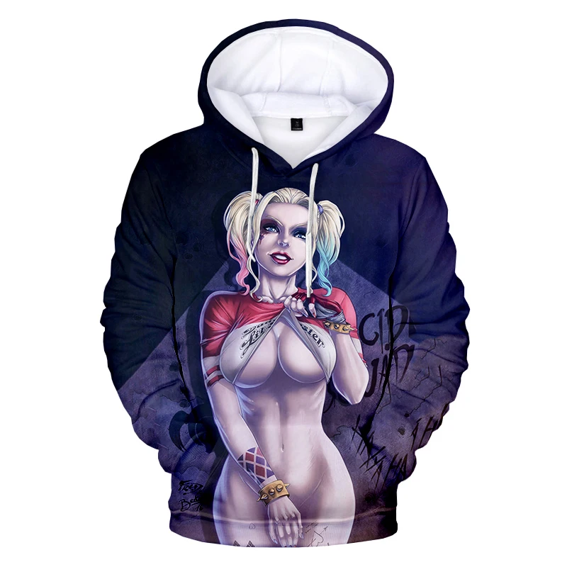 Popular movie clown sexy Harley Quinn 3D printed hoodie sweatshirt men's ladies fashion casual cool pullover sports top
Popular movie clown sexy Harley Quinn 3D printed hoodie sweatshirt men's ladies fashion casual cool pullover sports top